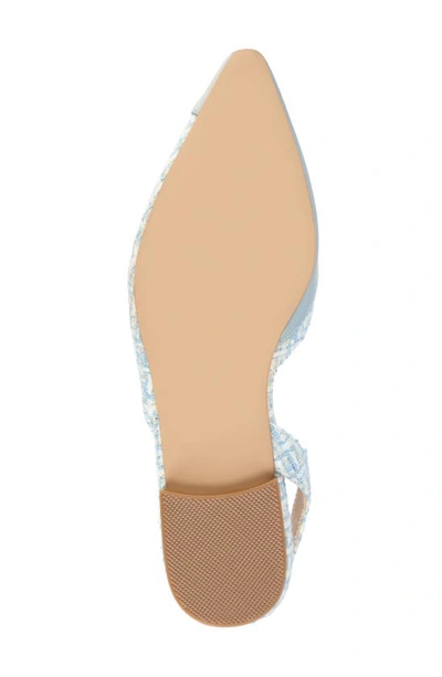 Journee Collection Daphnne Cap Toe Slingback Flat In Blue