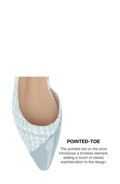 Journee Collection Daphnne Cap Toe Slingback Flat In Blue