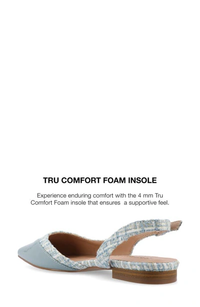 Journee Collection Daphnne Cap Toe Slingback Flat In Blue