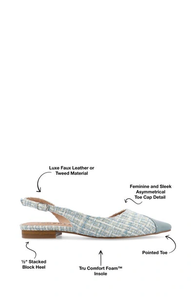Journee Collection Daphnne Cap Toe Slingback Flat In Blue