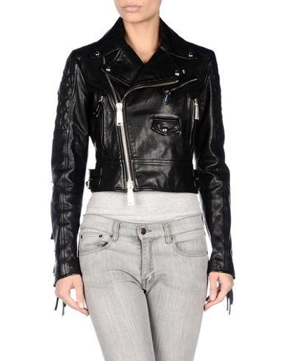 Shop Dsquared2 Biker Jacket In Black