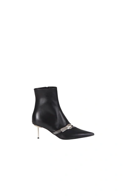 Shop Coperni Zip Ankle Black Leather Boot