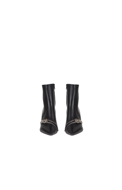 Shop Coperni Zip Ankle Black Leather Boot