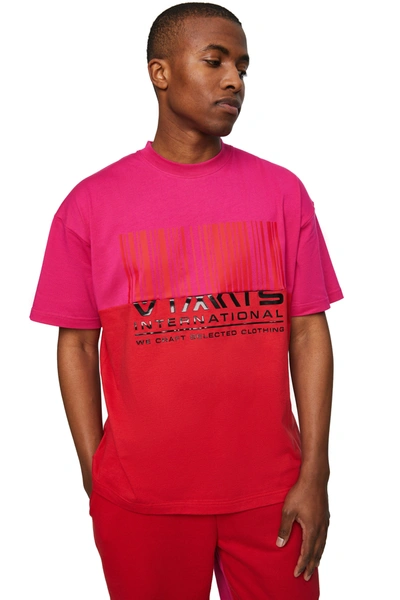 Shop Vtmnts International Printed T-shirt In Hot Pink / Red
