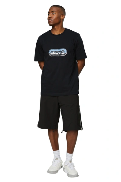 Oamc Black Printed T-shirt In Black