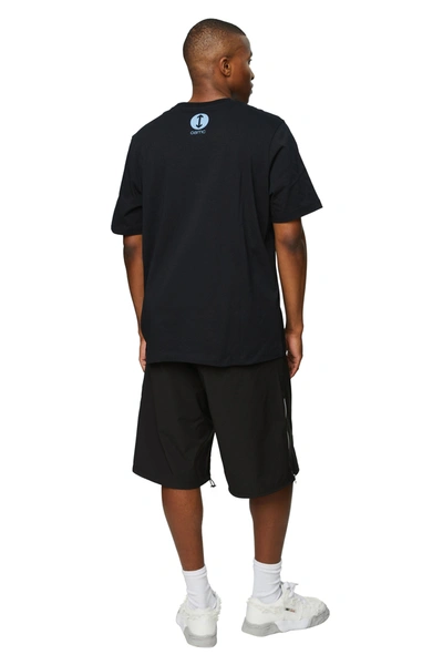 Oamc Black Printed T-shirt In Black