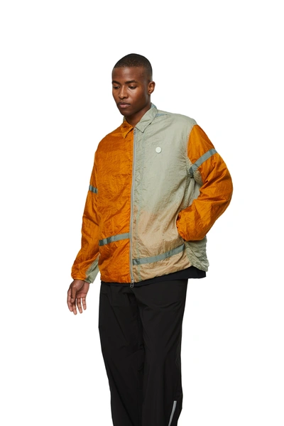 Oamc Re:work Contrasting Panelled Shirt In Oxford Grey