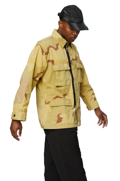 Oamc Camouflage-print Bomber Jacket In Bright Yellow