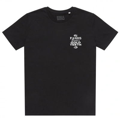 Idea Books Mouth Full Of Golds T­-shirt (black) In Black/white/silver Screenprint