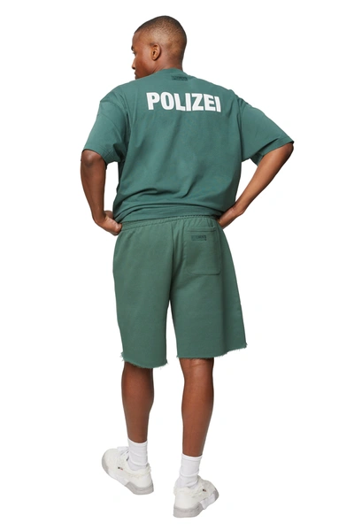 Shop Vetements Polizei Shorts In Police Green