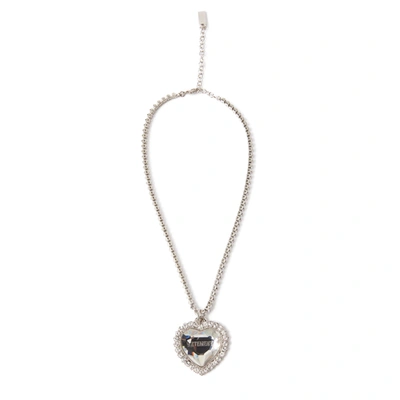 Shop Vetements Heart Necklace In Transparent