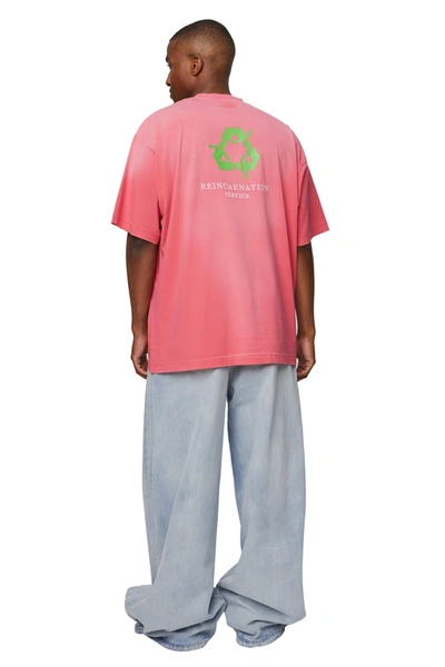 Shop Vetements Not Doing Shit Today T-shirt In Washed Pink