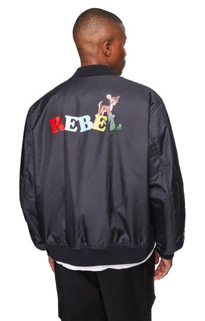 Shop Undercover Rebel Bomber Jacket In Black