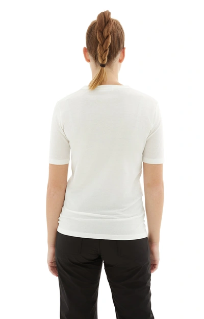 Jil Sander Contrast Logo Cotton T-shirt In Optic White