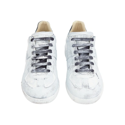 Shop Maison Margiela Paint Effect Replica Sneakers In White