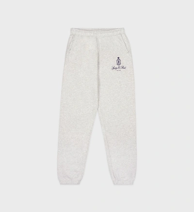 Shop Sporty And Rich Vendome Sweatpants In Heather Grey/navy