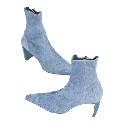 Shop Knwls Serpent Boots In Blue Wash