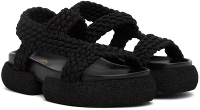 Shop Dries Van Noten Braided Sandal In Black