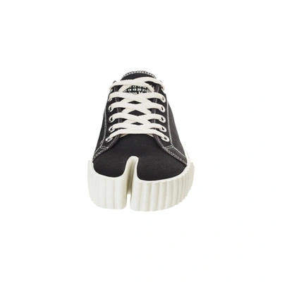 Shop Maison Margiela Tabi Sneakers In Black/white
