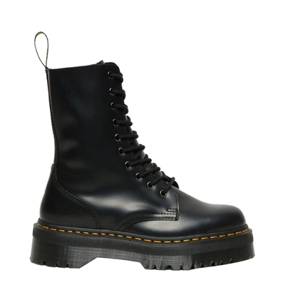 Shop Dr. Martens' Jadon Hi Smooth Ankle Boots In Black