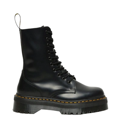 Dr. Martens Jadon Smooth Leather Boots In Black