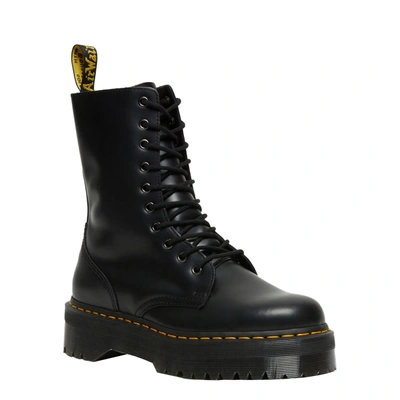 Shop Dr. Martens' Jadon Hi Smooth Ankle Boots In Black