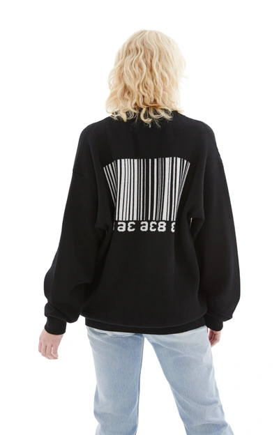 Vtmnts Big Barcode Hoodie In Black