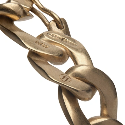 Shop Maison Margiela Chunky Chain Necklace In Yellow Gold