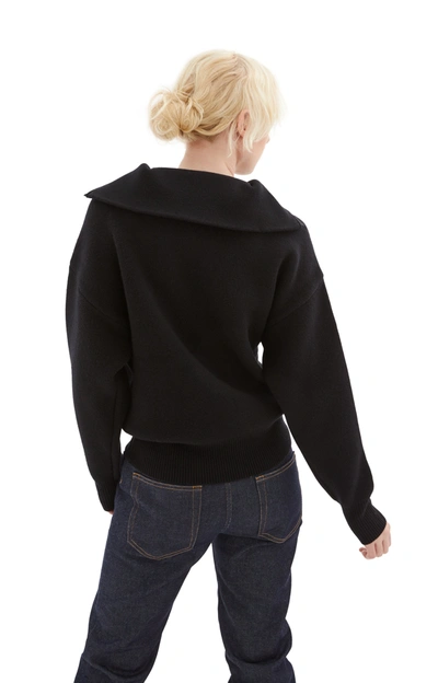 Coperni Half-zip Boxy Sweater In Black
