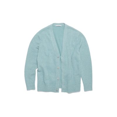 Shop Acne Studios Wool Blend Cardigan In Mineral Blue