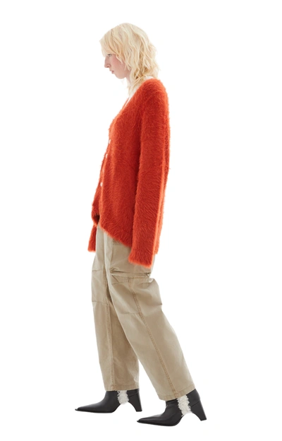 Midnight Rodeo Shaggy Cardigan In Red