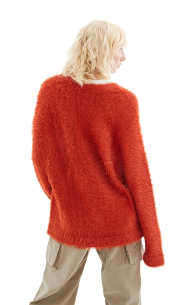 Midnight Rodeo Shaggy Cardigan In Red