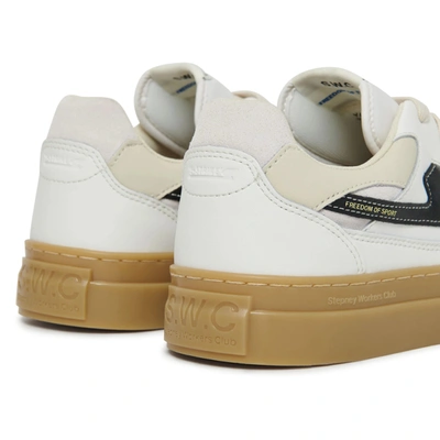 S.w.c Pearl S-strike Leather Mix Sneaker In White/gum