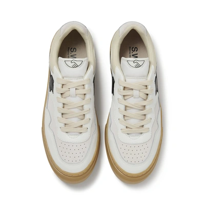 S.w.c Pearl S-strike Leather Mix Sneaker In White/gum