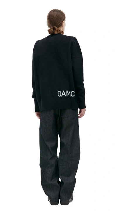 Oamc Whistler Wool Crewneck Sweater In Black