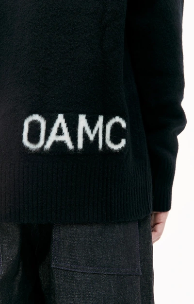 Oamc Whistler Wool Crewneck Sweater In Black