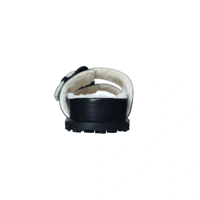 Marine Serre Vegetable Tanned Slide Sandal In Black