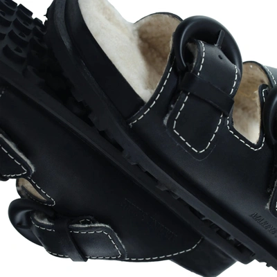 Marine Serre Vegetable Tanned Slide Sandal In Black