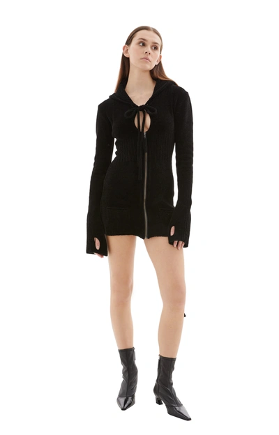 Shop Ottolinger Knit Cardigan In Black