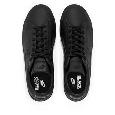 Shop Comme Des Garcons Black Cdg X Nike Tennis Mens Sneakers In Black