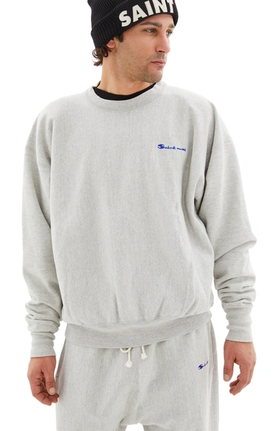 Shop Saint Michael Logo Sweatshirt In Grey