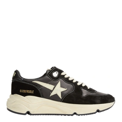 Shop Golden Goose Running Nappa Leather Sneakers In Black