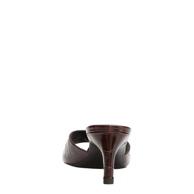 Coperni 60mm Crocodile-embossed Mules In Brown