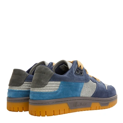 Acne Studios Fuzzy Low Top Sneakers In Grey/blue