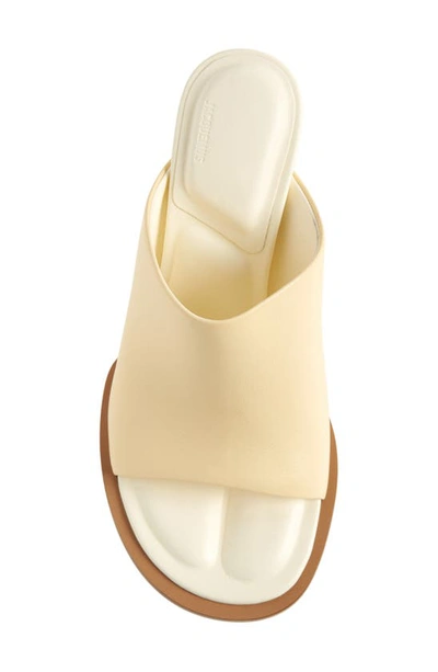 Shop Jacquemus Mismatched Slide Sandal In Off White