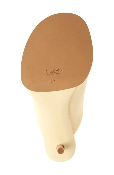 Shop Jacquemus Mismatched Slide Sandal In Off White