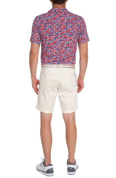 Shop Robert Graham Auto Expo Short Sleeve Performance Golf Polo In Orange