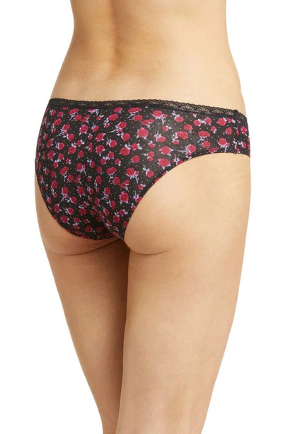 Shop Free People Intimately Fp Lace Trim Briefs In Vintage Rose Combo