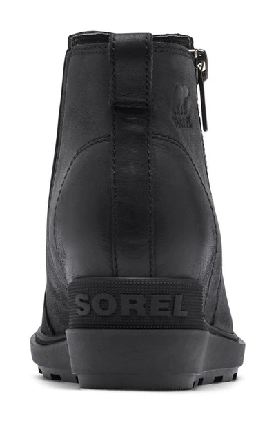 Sorel Evie Ii Zip Waterproof Ankle Boot In Black/ Black