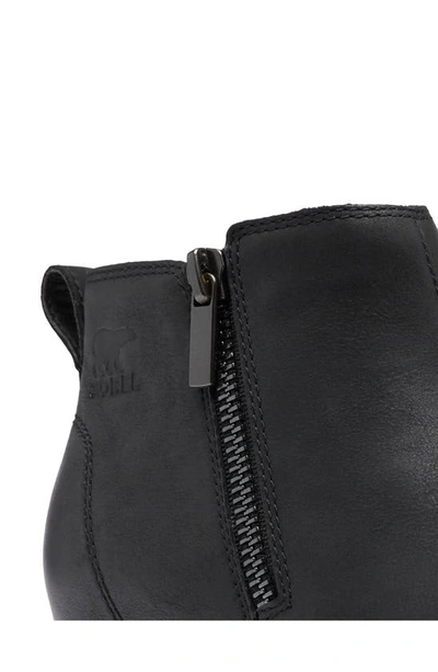 Sorel Evie Ii Zip Waterproof Ankle Boot In Black/ Black